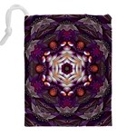 Rosette Kaleidoscope Mosaic Abstract Background Art Drawstring Pouch (4XL) Back