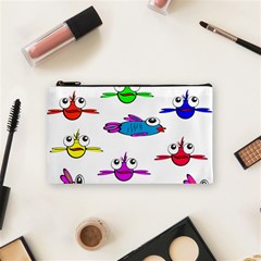 Fish Swim Cartoon Funnycute Cosmetic Bag (small) by Sapixe