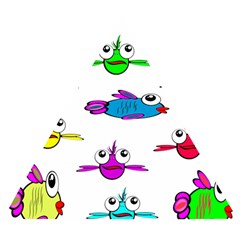 Fish Swim Cartoon Funnycute Wooden Puzzle Triangle by Sapixe