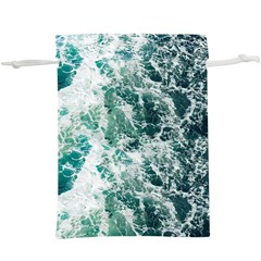 Blue Ocean Waves Lightweight Drawstring Pouch (xl) by Jack14
