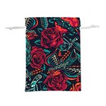 Vintage Flash Tattoos Designs Seamless Pattern Lightweight Drawstring Pouch (M) Front