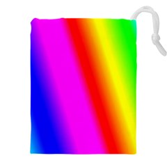 Multi-color-rainbow-background Drawstring Pouch (5xl) by Amaryn4rt