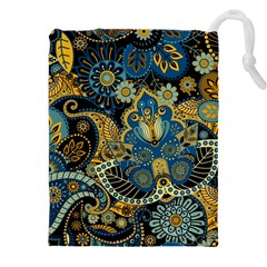 Retro Ethnic Background Pattern Vector Drawstring Pouch (4xl) by Amaryn4rt
