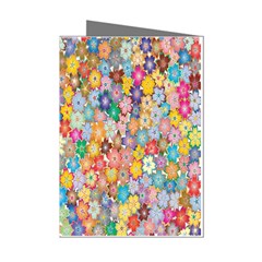 Monotype Art Pattern Leaves Colored Autumn Mini Greeting Cards (pkg Of 8) by Amaryn4rt