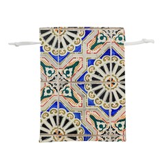 Ceramic-portugal-tiles-wall- Lightweight Drawstring Pouch (l) by Amaryn4rt