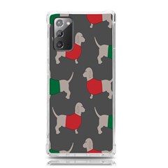 Cute Dachshund Dogs Wearing Jumpers Wallpaper Pattern Background Samsung Galaxy Note 20 Tpu Uv Case by Amaryn4rt