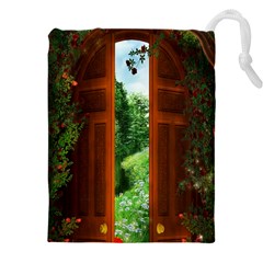 Beautiful World Entry Door Fantasy Drawstring Pouch (4xl) by Amaryn4rt