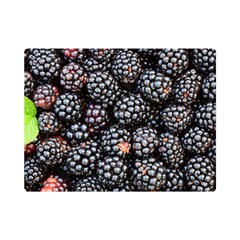 Blackberries-background-black-dark Premium Plush Fleece Blanket (mini) by Amaryn4rt
