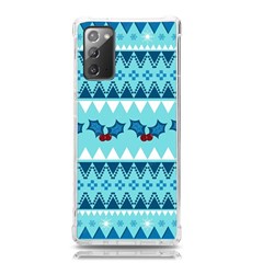 Blue Christmas Vintage Ethnic Seamless Pattern Samsung Galaxy Note 20 Tpu Uv Case by Amaryn4rt