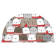 Cute Adorable Bear Merry Christmas Happy New Year Cartoon Doodle Seamless Pattern Anti Scalding Pot Cap by Amaryn4rt