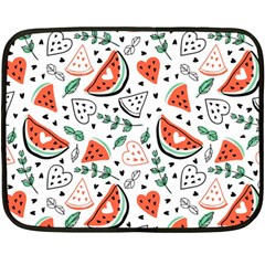 Seamless-vector-pattern-with-watermelons-mint Fleece Blanket (mini) by Amaryn4rt