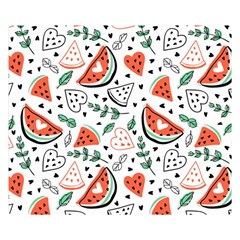 Seamless-vector-pattern-with-watermelons-mint Premium Plush Fleece Blanket (small) by Amaryn4rt