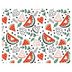 Seamless-vector-pattern-with-watermelons-mint Premium Plush Fleece Blanket (medium) by Amaryn4rt