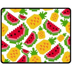 Watermelon-pattern-se-fruit-summer Fleece Blanket (medium) by Amaryn4rt