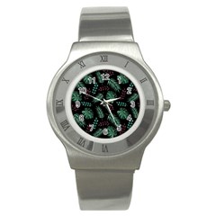 Mixed-background-patterns Stainless Steel Watch by Amaryn4rt