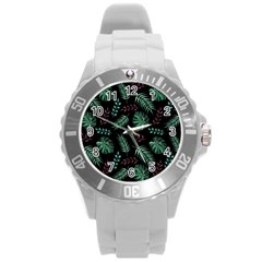Animals Galaxy Space Round Plastic Sport Watch (l) by Amaryn4rt
