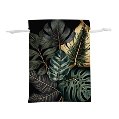 Tropical Leaves Foliage Monstera Nature Home Lightweight Drawstring Pouch (s) by Pakjumat