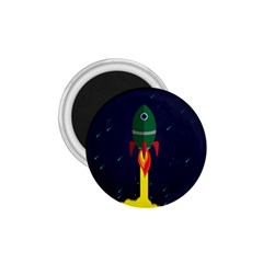 Rocket Halftone Astrology Astronaut 1 75  Magnets by Pakjumat