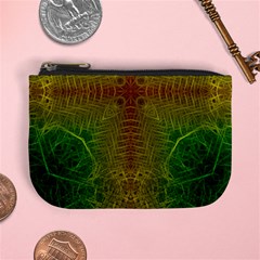Psychedelic Screen Trippy Mini Coin Purse by Modalart