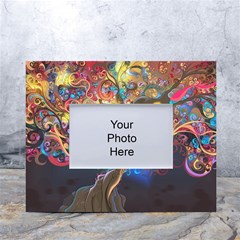 Psychedelic Tree Abstract Psicodelia White Tabletop Photo Frame 4 x6  by Modalart