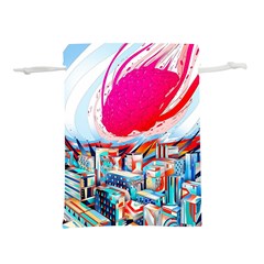 Artistic Psychedelic Art Lightweight Drawstring Pouch (l) by Modalart