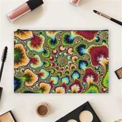 Colorful Psychedelic Fractal Trippy Cosmetic Bag (large) by Modalart