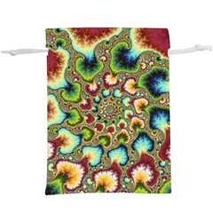 Colorful Psychedelic Fractal Trippy Lightweight Drawstring Pouch (xl) by Modalart