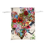Valentine s Day Heart Artistic Psychedelic Lightweight Drawstring Pouch (L) Back