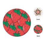 Texture Sweet Strawberry Dessert Food Summer Pattern Playing Cards Single Design (Round) Front
