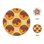 Takoyaki Food Seamless Pattern Playing Cards Single Design (Round) Front