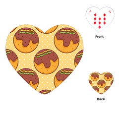 Takoyaki Food Seamless Pattern Playing Cards Single Design (heart) by Sarkoni