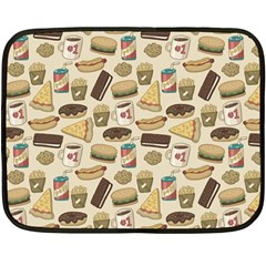 Junk Food Hipster Pattern Two Sides Fleece Blanket (mini) by Sarkoni