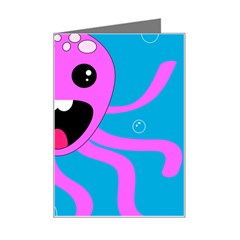 Bubble Octopus Copy Mini Greeting Card by Dutashop