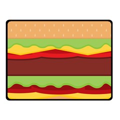 Cake Cute Burger Two Sides Fleece Blanket (small) by Dutashop