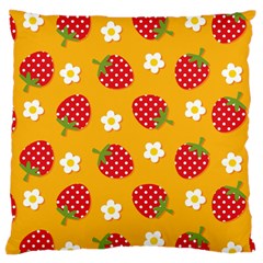 Strawberry Standard Premium Plush Fleece Cushion Case (one Side) by Dutashop