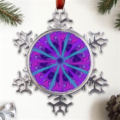 Wallpaper Tie Dye Pattern Metal Large Snowflake Ornament by Ravend
