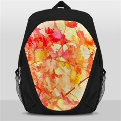 Monotype Art Pattern Leaves Colored Autumn Backpack Bag by Amaryn4rt