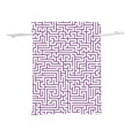 Maze Lost Confusing Puzzle Lightweight Drawstring Pouch (L) Back