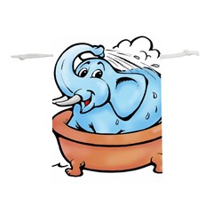 Elephant Bad Shower Lightweight Drawstring Pouch (m) by Amaryn4rt