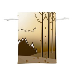 Landscape Trees Wallpaper Mountains Lightweight Drawstring Pouch (l) by Sarkoni