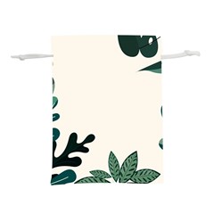 Leaves Plants Foliage Border Lightweight Drawstring Pouch (m) by Sarkoni