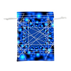 Network Connection Structure Knot Lightweight Drawstring Pouch (l) by Amaryn4rt
