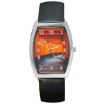Architecture Art Bright Color Barrel Style Metal Watch Front