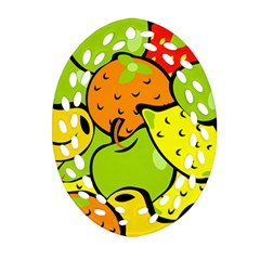 Fruit Food Wallpaper Oval Filigree Ornament (two Sides) by Dutashop