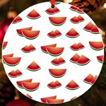Summer Watermelon Pattern UV Print Acrylic Ornament Round Front