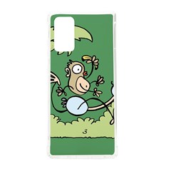 Ostrich Jungle Monkey Plants Samsung Galaxy Note 20 Tpu Uv Case by Bajindul