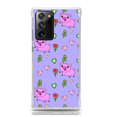 Flower Pink Pig Piggy Seamless Samsung Galaxy Note 20 Ultra Tpu Uv Case by Ravend