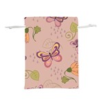 Butterfly Background Pattern Texture Lightweight Drawstring Pouch (M) Back