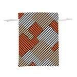 Abstract Pattern Line Art Design Decoration Lightweight Drawstring Pouch (L) Front