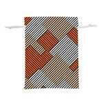 Abstract Pattern Line Art Design Decoration Lightweight Drawstring Pouch (L) Back